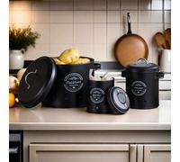 Thehotsale Kitchen Storage Bin Set For Potato Onion And Garlic With Peeler Vegetable Fresh Keeper, Black