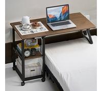 Thehotsale Simple Bedroom Bedside Movable Lifting Brushed Black Oak Computer Desk