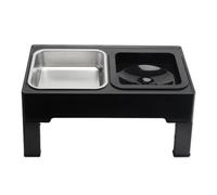 Thehotsale Stainless Steel Height Adjustable Pet Feeder Stand 44Cm W X 26Cm D