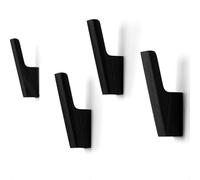 TheHrdwood Com Wooden Wall Hooks - Set of 4 - Solid Black Walnut Wood Coat Hooks for Hanging Hat, Purse, Backpack, Bag, Jacket - Modern Farmhouse Decor for Wall and Practical Entrance Hooks (Walnut
