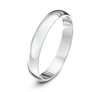 Theia Palladium 500 Super Heavy D Shape Polished 3mm Wedding Ring - Size K
