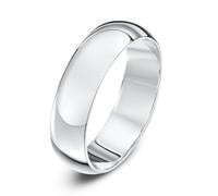 Theia Palladium 500 Super Heavy D Shape Polished 5mm Wedding Ring - Size Q