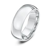 Theia Sterling Silver 925 Super Heavy Court Shape Polished 7mm Wedding Ring - Size Y