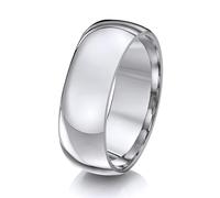 Theia Titanium Court Shape Highly Polished 6mm Ring Size L