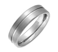 Theia Titanium Flat Court Matt Grooved 6mm Ring - Size P