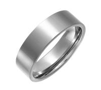Theia Titanium Flat Court Shape Highly Polished 7mm Ring - Size S