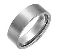 Theia Titanium Flat Court Shape Matt 7mm Ring - Size S