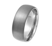 Theia Titanium Matt Finish Court Shape 8mm Ring - Size S