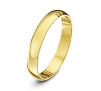Theia Unisex 9ct Yellow Gold Super Heavy D Shape Polished 3mm Wedding Ring - Size L