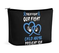 Their Fight Our Fight Child AbuseCosmetic Bag Travel Portable Makeup Bag Large Capacity Toiletry Bag Women Storage Bags-3