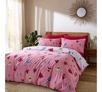 Their Nibs Mon Coeur Cotton Reversible King Duvet Cover Set with Pillowcases Pink