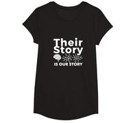 Their Story is Our Story: Neuroscience Unity Message T-Shirt, Girls, Black, Large