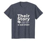 Their Story is Our Story: Neuroscience Unity Message T-Shirt, Kids, Heather Blue, 3 Years