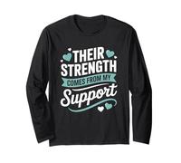 Their Strength Comes from My Support Gymnastics Parent Long Sleeve T-Shirt