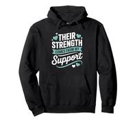 Their Strength Comes From My Support Gymnastics Parent Pullover Hoodie