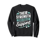 Their Strength Comes From My Support Gymnastics Parent Sweatshirt