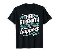 Their Strength Comes from My Support Gymnastics Parent T-Shirt