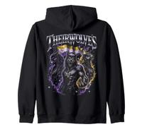 Their Wolves Nonbinary Pride Wolf Bootleg LGBTQ Zip Hoodie