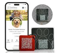 TheirStory Matters Pet Memorial QR Tag, Scan to Create Digital Memorial Page, Pet Remembrance Gift for Loss of Dog or Cat