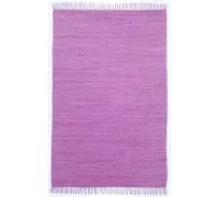 Theko Dhurry Rug 100% Cotton Flat Weave Rug Happy Cotton Handwoven Colour: Fuchsia 90 x 160 cm Fuchisa