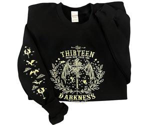 THEKOFS Embroidered Book Lovers Sweatshirt, The Thirteen From Now Sweatshirts, Tog merch, Sjm merch, Bookish Sweatshirts, Black, Large