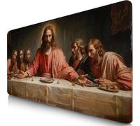 TheLastSupper Mouse Mat 1200x600x3mm XXL Gaming Mouse Pad Man Desk Mat, Table Mats with Non-Slip, Soft Smooth Surface, Stitched Edges Desk Pad, Waterproof Fabric, Durable, Office Accessories F0-71