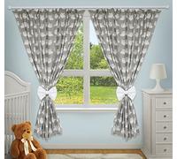 TheLittles24 LUXURY DECORATIVE CURTAINS FOR BABY ROOM MATCHING WITH OUR NURSERY BEDDING SETS (Owls grey)