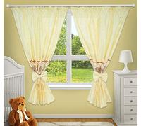 TheLittles24 Luxury Decorative Curtains for Baby Room Matching with Our Nursery Bedding Sets (Window Cream)