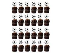 TheLittleStuff Football Birthday Party Cupcake Toppers, 24-Pack, 5cm, Paper Card