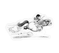 Thelwell Cartoon Pony Sprint Sticker Size S (10 x 10 cm)