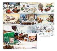 Thelwell Horse & Pony Christmas Card Pack 2026 | 8 Christmas Cards with Envelopes | Norman Thelwell Pony Cartoons | Christmas Cards for Horse Lovers | 5 x 7 Inch