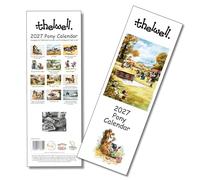 Thelwell Pony Calendar 2027 | Official Licensed Slim Wall Calendar | Norman Thelwell Pony Illustrations | Horse & Pony Calendar | 15.5 x 42 cm