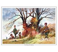 Thelwell Scenting the Quarry Large A5 shooting and dog greeting card with envelope. Great gift accessory for the hunter or shooter