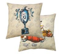 thelwell Trophy Pony Cushion Cover, Des 1 45cm Square, Antics Cartoon Horse Cream Blue Grey Brown, Decorative Scatter