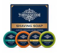 THEMANCODE Shaving Soap for Men, Gift for Men, 4 Pack Variety, 2.5 oz Each