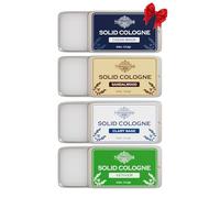 THEMANCODE Solid Cologne Men, Father Day Gifts for Men Dad Grandad from Daughter Son, Solid Perfume with Sandalwood, Vetiver, Cedarwood, Sage Scents, 4 Pack