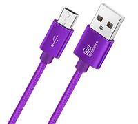 TheMax Micro USB Cable [3.3ft/1m] Nylon Braided Android Charger Fast USB Charging Cable Compatible with Samsung Galaxy J3/J5/J7/S7/S5/, Kindle, Nexus, Nokia,Huawei, HTC, LG and More (3.3ft/1m, Purple)