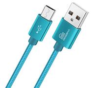 TheMax Micro USB Cable [3.3ft/1m] Nylon Braided Android Charger USB Charging Cable Compatible with Samsung Galaxy J3/J5/J7/S7/S5/, Kindle, Nexus, Nokia,Huawei, HTC, LG (3.3ft/1m, Bright Blue)