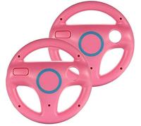 TheMax Pink (Pack 2) Wheel Steering wii Controller Design Stand Mario Kart Racing Game Steering Wheel Stand For Wii Game Controller