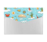 Theme Graphic Arts File Folder Paper Bill Receipt Organizer Portable Document Organizer Expanding Accordion File Organizer Plastic Envelopes with 6 Pockets for Office Home