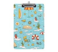 Theme Graphic Arts Plastic Clipboard with Storage Office Acrylic Clipboards Low Profile Clip Clear Clip Boards Basics Letter Size Hardboard for Nurses,Teachers