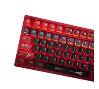 Theme Keycap Nuclear Power Profile 140+ Key Transparent Sublimation PBT Keyboard Cap (Red)