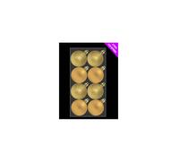 Theme Machine 8 Pack 5cm Baubles - Gold - Christmas Glitter Plain 50mm Tree - christmas baubles gold 8 pack glitter plain 50mm tree decorations