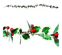 Theme Machine Christmas Artificial 1.3 Metre Holly Garland/Christmas Crafts