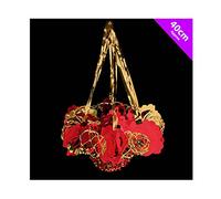 Theme Machine Foil Chandelier Christmas Decoration (One Size) (Red/Gold)