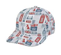 Theme of Uk And London British Flag Unisex Baseball Cap Fashion Trucker Dad Cap Sun Hats Sport Cap for Men Women Black-style