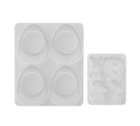 Theme Silicone Craft Mold 4 Cavities Eggs Hare for Resin Art Pendant Making Eggs Pendant Mold Soap Making