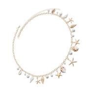 Theme Waist Chain Belly Accessory with Seashells Decoration for Women Swimwear Pool Event Beach Outfit Chain for Women