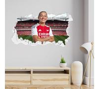 Themed Arsenal FC - McCabe 24/25 Broken Wall Sticker (60cm width x 35cm height)