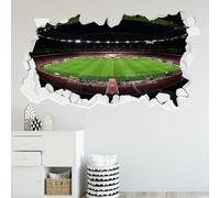 Themed Arsenal Wall Sticker - Night Time Before Game Stadium Broken Wall Football Art (60cm width x 35cm height)